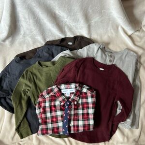 Lot of 6 Boys' Old Navy Winter Tops, Size 6-7